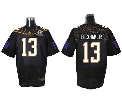 Nike Giants #13 Odell Beckham Jr Black 2016 Pro Bowl Men's Stitched NFL Elite Jersey